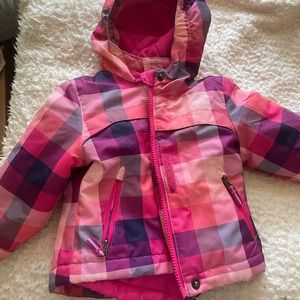 Cat & Jack Jacket 12 months girl. Pink Jacket with removable fleece inside.